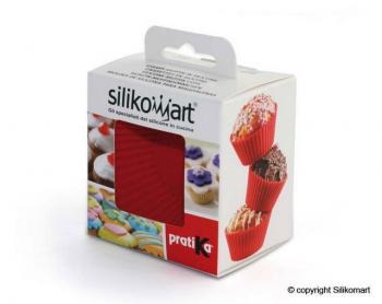Foremki silikonowe na muffinki w ksztacie serduszek (6 szt. w opakowaniu) - Silikomart