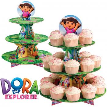 Patera na muffiny „Dora poznaje wiat”, 3-poziomowa - 1512-6300 - Wilton