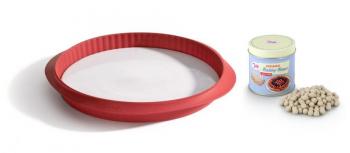 Uniwersalny zestaw do pieczenia kruchych tart: forma DUO z ceramicznym talerzem Lekue + ceramiczne kuleczki do pieczenia Tala - razem taniej o 20 z!