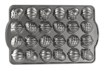 Forma aluminiowa do pieczenia ciasteczek w jesiennych ksztatach (24 gniazda) - Nordic Ware