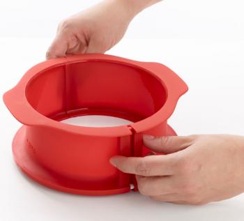 Tortownica Mini Duo z ceramicznym talerzem (rednica: 15 cm), czerwona - Lekue - OTSW