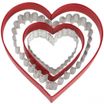 Foremki metalowe do wycinania ciasteczek „serca” (4 sztuki) - 2308-4441 - Wilton