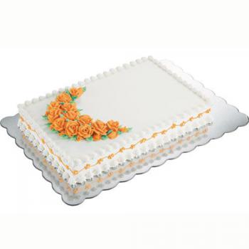 Podkad prostoktny pod ciasto i tort 33 x 48 cm, srebrny (4 sztuki) - 2104-1169 - Wilton