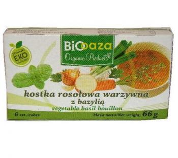 Kostki rosoowe warzywne z bazyli (6 x 11 g) - Bio Oaza Organic Products