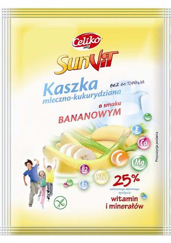 Kaszka mleczno - kukurydziana o smaku bananowym bezglutenowa (50 g) - Celiko