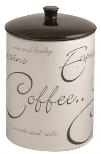 Pojemniki ceramiczne na herbat, kaw i cukier z napisami (3 sztuki) - Script - Price & Kensignton

