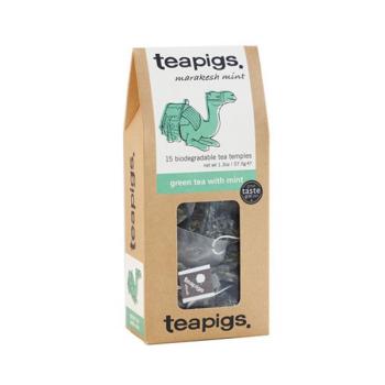 Herbata Green Tea with Mint w saszetkach (15 sztuk) - Teapigs
