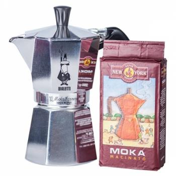 Kawiarka Moka Express (na 6 filianek), srebrna + kawa gratis! - Bialetti