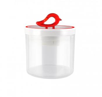 Pojemnik z przykrywk Livio (pojemno: 400 ml), czerwony - Vialli Design