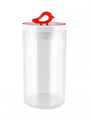 Pojemnik z przykrywk Livio (pojemno: 1200 ml), czerwony - Vialli Design