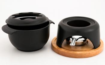 Zestaw do fondue eliwny emaliowany Cook w kolorze czarnym - Chasseur