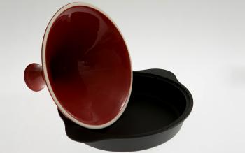 Tagine (tajine) eliwno-ceramiczne (rednica: 37 cm) w kolorze soczystej wini - Chasseur