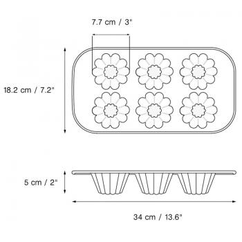 Forma silikonowa do mini brioszek (na 6 sztuk ciastek) - Mastrad
