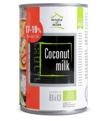 Mleczko kokosowe  BIO UHT 17-19% (pojemno: 400 ml) - House of Asia
