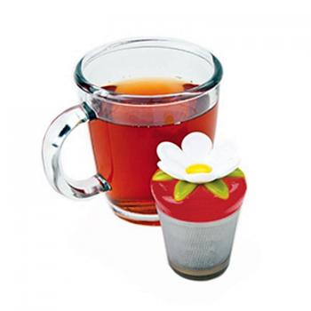 Zaparzacz do herbaty w formie kwiatka, czerwony - MSC