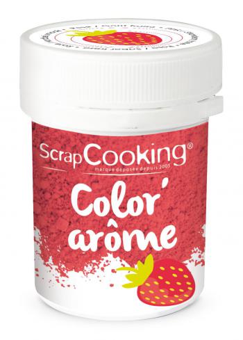 Barwnik w proszku rowy z aromatem truskawkowym (10 g) - ScrapCooking
