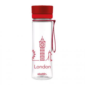 Butelka na wod (600 ml), czerwona - Londyn - Aladdin 