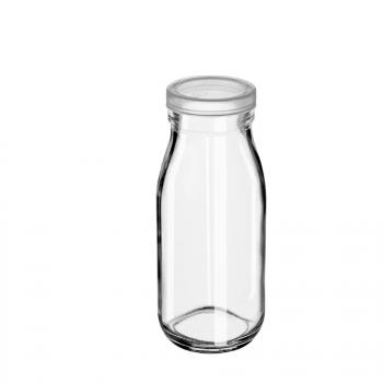 Butelka szklana z plastikow nakrtk (250 ml) do lemoniady, milkshakw, smoothies, koktajli -  Glass