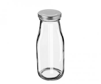 Butelka szklana z metalow nakrtk (320 ml) do lemoniady, milkshakw, smoothies, koktajli -  Glass