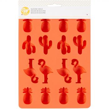 Forma silikonowa do czekoladek w ksztacie (ananasa, flaminga, kaktusa ,16 gniazd) - 2115-3835 - Wilton 