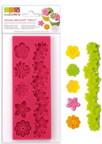 Forma do ozdb z lukru plastycznego (fondantu) w ksztacie kwiatw - ScrapCooking