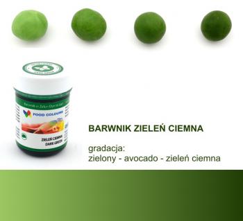 Barwnik spoywczy w elu, ciemny zielony (35 g) - Food Colours