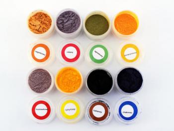 Barwniki naturalne w proszku (8 sztuk x 3 g), zestaw - Food Colours 