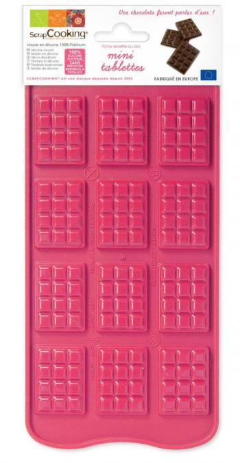 Forma silikonowa do maych tabliczek czekolady (12 wgbie) - ScrapCooking