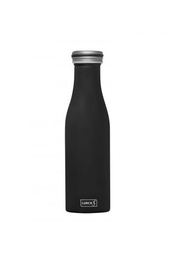 Butelka termiczna stalowa (pojemno: 500 ml), czarna - Lurch 