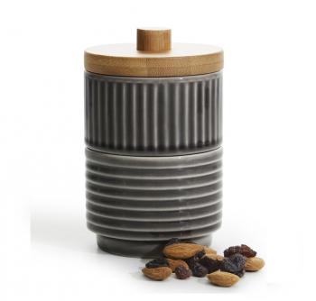 Miseczki ceramiczne z pokrywk (2 sztuki), szare - Coffee - Sagaform