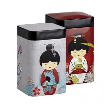 Puszka, pojemnik na herbat, little Geisha, czerwony(100g) - Japan - Eigenart