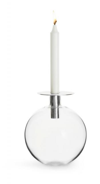 wiecznik wazon, srebrny (wysoko: 18 cm) - interior - Sagaform