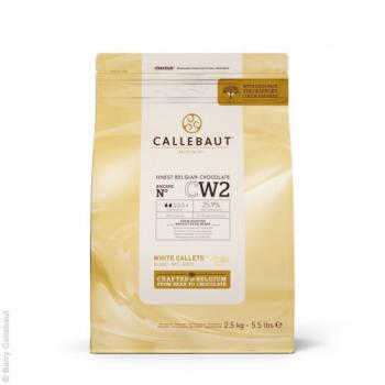 Pastylki czekoladowe z biaej czekolady CW2 (25,9% kakao) 2,5 kg - Callebaut 