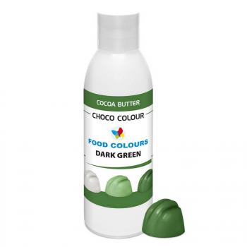 Barwnik do czekolady na bazie masa kakaowego, zielony ciemny (100 g) - Food Colours