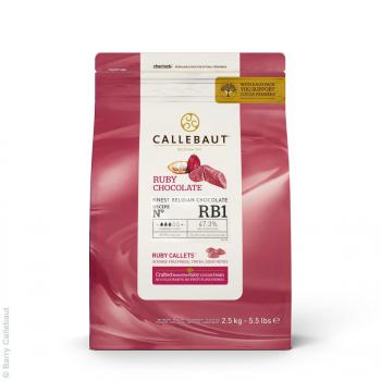 Czekolada rowa w formie pastylek Ruby (47,3% kakao), 2,5 kg - Callebaut