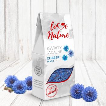 Kwiaty jadalne naturalne chaber niebieski patki (10 g) - Love Nature