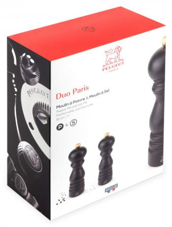 Mynki do soli i pieprzu czekoladowe 18 cm u'Select (2 sztuki) - Paris- Peugeot 