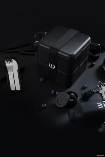 Lunchbox Bento Black Onyx - Square - Monbento