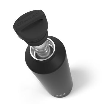 Butelka termiczna stalowa z zaparzaczem (pojemno: 500 ml) Black Onyx - Steel - Monbento