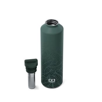 Butelka termiczna stalowa z zaparzaczem (pojemno: 500 ml) Grafic Jungle - Steel - Monbento