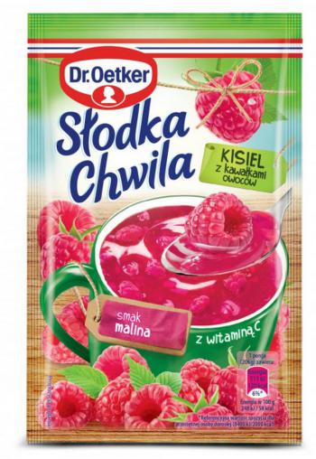 Kisiel z kawakami owocw, malinowy (31,5 g ) - Sodka Chwila - Dr. Oetker