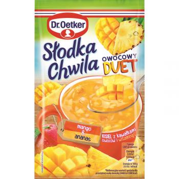 Kisiel Owocowy Duet o smaku mango i ananasa (32 g) - Sodka Chwila - Dr. Oetker