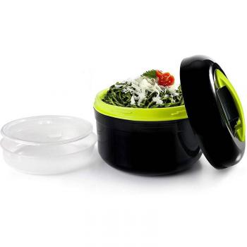 Pojemnik termiczny lunch box, czarno zielony (1,4 l) - Ibili

