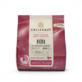 Czekolada rowa w formie pastylek Ruby (33,6% kakao), 400 g - Callebaut