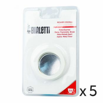 Uszczelki do kawiarek aluminiowych 3-4tz (zestaw 5 sztuk) - Bialetti