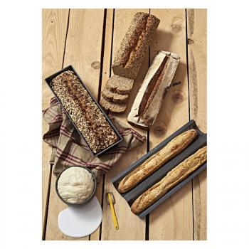 Formy do pieczenia chleba, bagietek  z noykiem i skrobakiem (4 elementy) - De Buyer