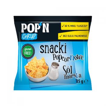 Snacki kukurydziane o smaku popcornu z sol morsk 35 g - Sante
