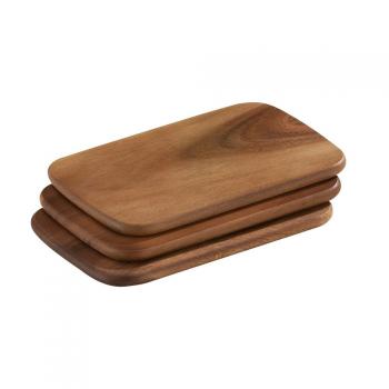 Deski niadaniowe mae, drewno akacjowe, 3 sztuki - Zassenhouse