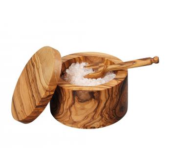 Pojemnik na sl lub przyprawy, drewno oiliwne (rednica: 9 cm) - Zassenhaus