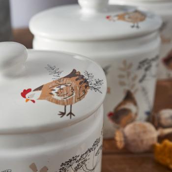 Pojemnik ceramiczny na kaw - Country Hens - Price Kensington